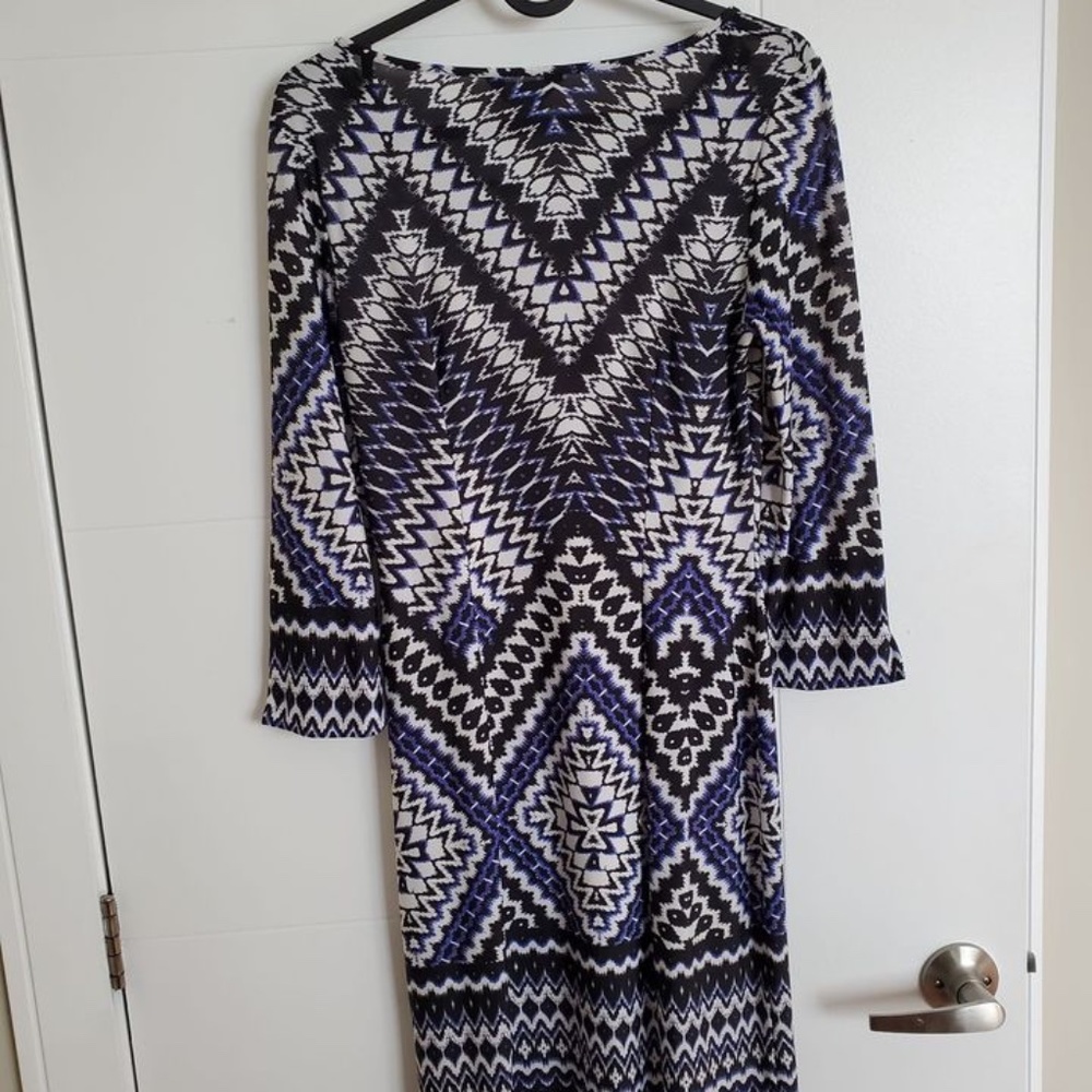Black and blue dress